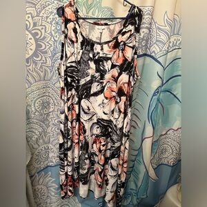Avenue Floral sleeveless sun dress with pockets